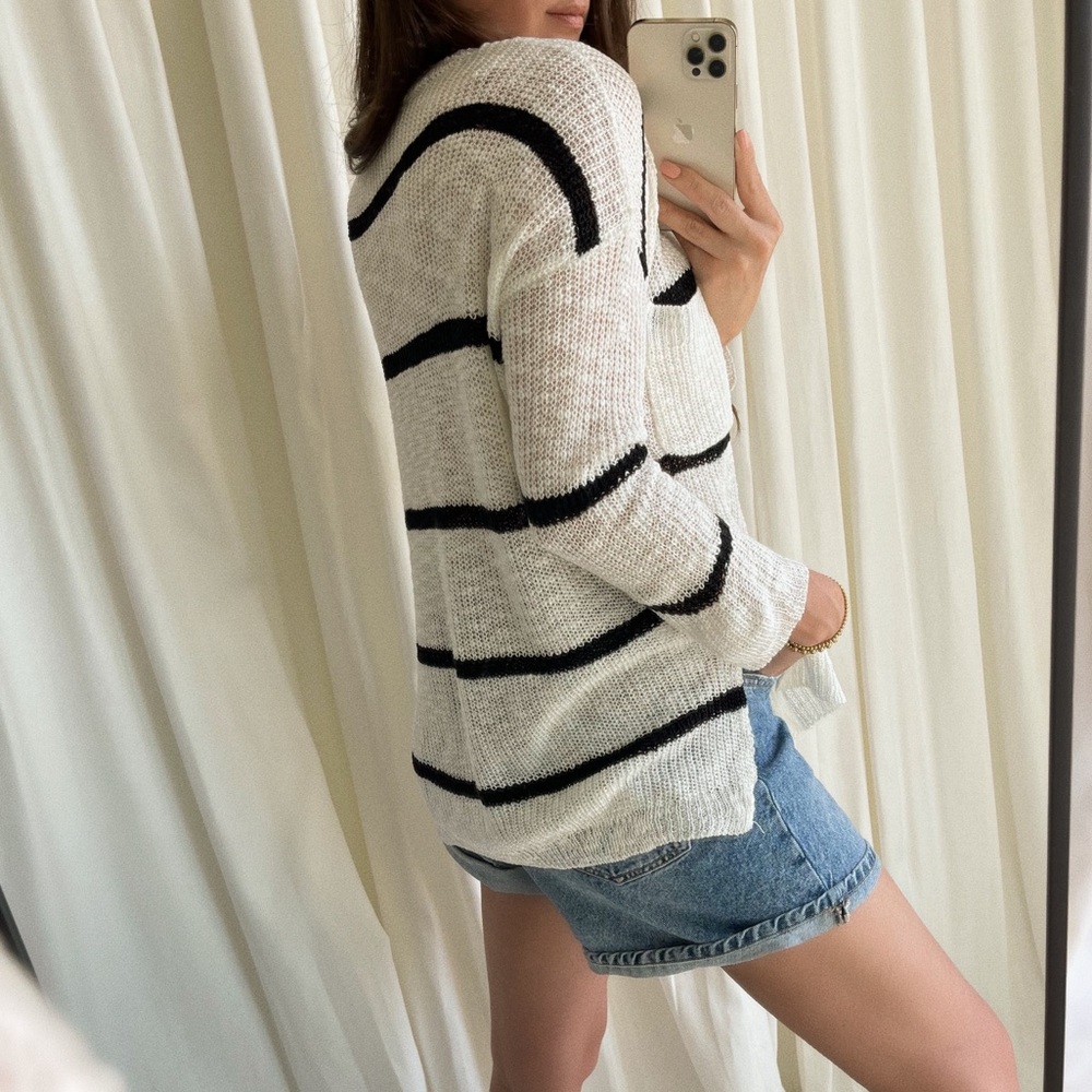 LAST L • STRIPED SWEATER  — In Off white - Picture 4 of 5